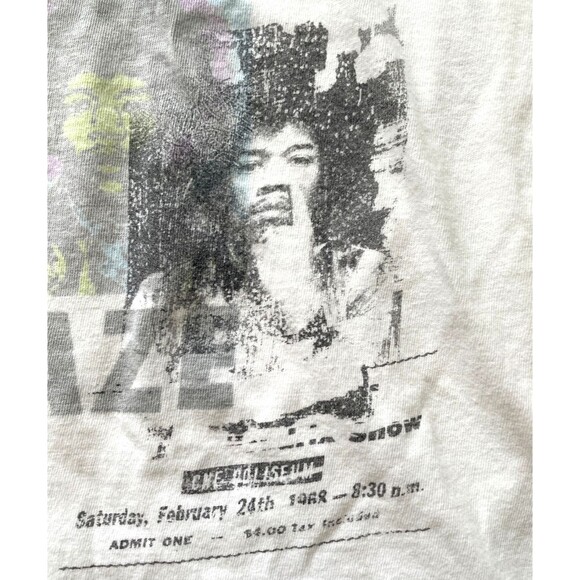 RARE Jimi Hendrix "Reverse Print" T-Shirt Size Small Purple Haze Stone Free - Picture 6 of 13